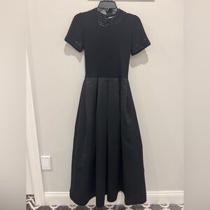 Adrienne Vittadini Black A-Line Ankle Length Gown